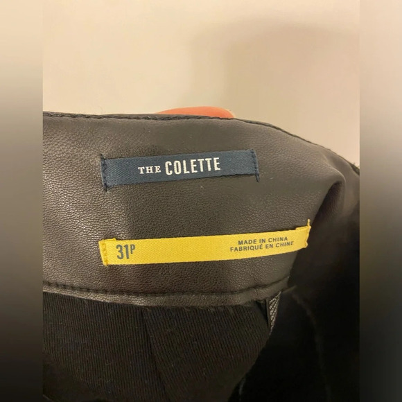 NWT Maeve The Collette Cropped Wide Leg Faux Leather Pant Black PETITE Size 31 - Picture 5 of 9